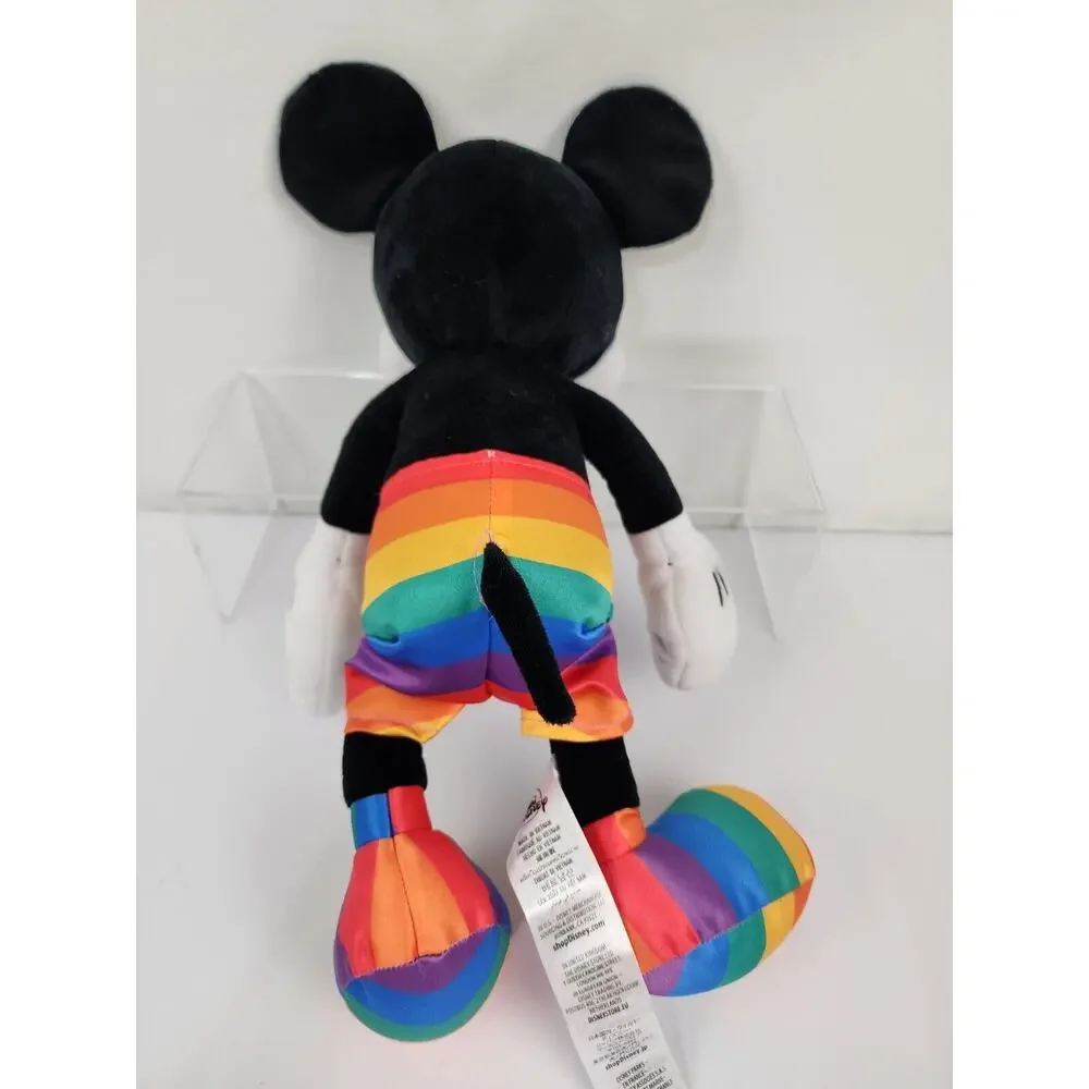 Disney Parks Mickey Mouse Plush 14'' Pride Collection Rainbow Colorful